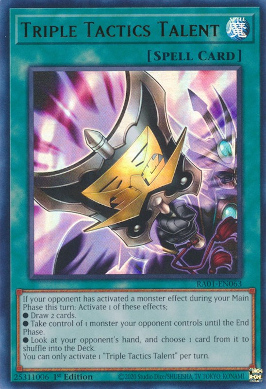 Triple Tactics Talent [RA01-EN063] Ultra Rare | Jomio and Rueliete's Cards and Comics