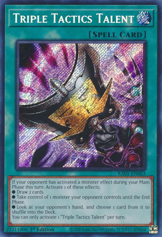 Triple Tactics Talent [RA01-EN063] Secret Rare | Jomio and Rueliete's Cards and Comics