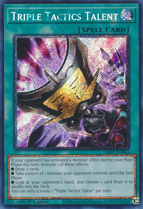 Triple Tactics Talent [RA01-EN063] Platinum Secret Rare | Jomio and Rueliete's Cards and Comics
