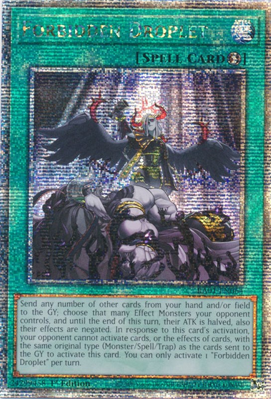 Forbidden Droplet [RA01-EN064] Quarter Century Secret Rare | Jomio and Rueliete's Cards and Comics