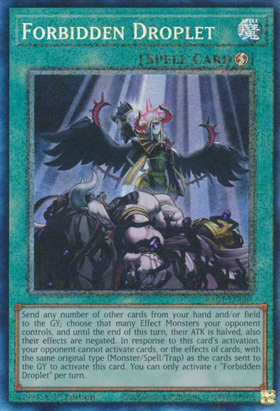 Forbidden Droplet [RA01-EN064] Prismatic Collector's Rare | Jomio and Rueliete's Cards and Comics