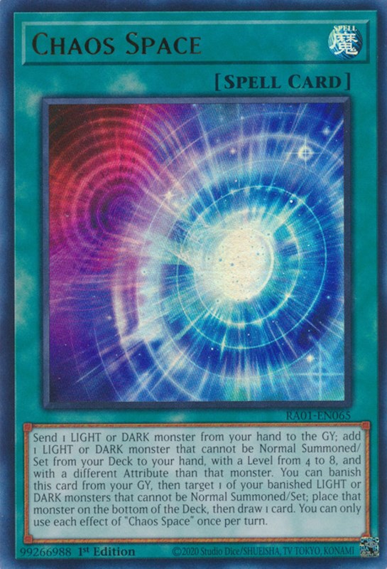 Chaos Space [RA01-EN065] Ultra Rare | Jomio and Rueliete's Cards and Comics