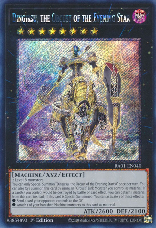 Dingirsu, the Orcust of the Evening Star [RA01-EN040] Platinum Secret Rare | Jomio and Rueliete's Cards and Comics