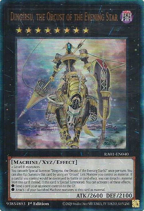 Dingirsu, the Orcust of the Evening Star [RA01-EN040] Prismatic Ultimate Rare | Jomio and Rueliete's Cards and Comics