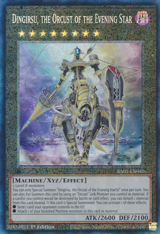 Dingirsu, the Orcust of the Evening Star [RA01-EN040] Prismatic Collector's Rare | Jomio and Rueliete's Cards and Comics