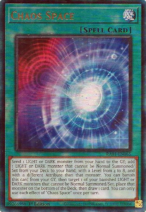 Chaos Space [RA01-EN065] Prismatic Ultimate Rare | Jomio and Rueliete's Cards and Comics