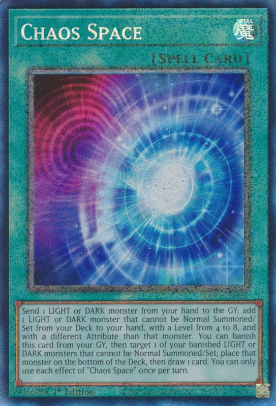 Chaos Space [RA01-EN065] Prismatic Collector's Rare | Jomio and Rueliete's Cards and Comics