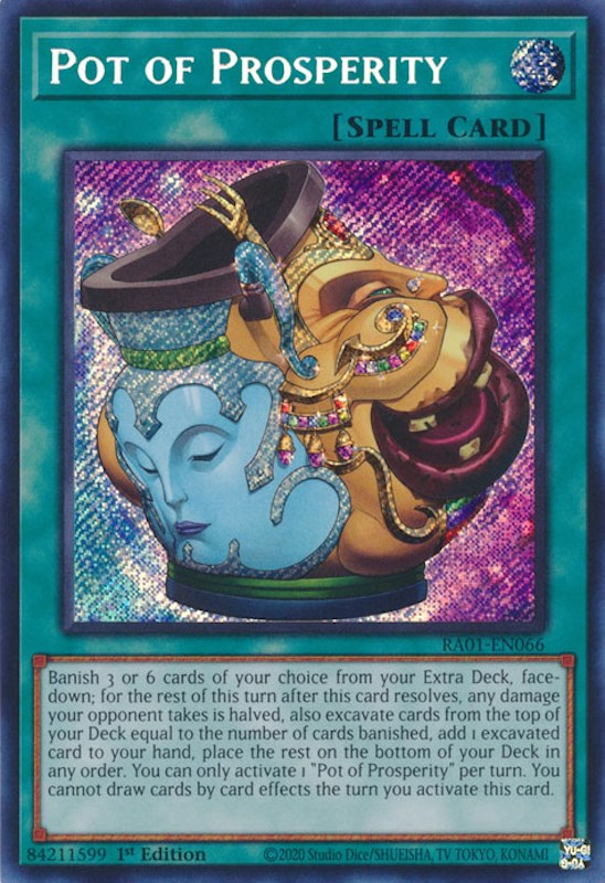 Pot of Prosperity [RA01-EN066] Secret Rare | Jomio and Rueliete's Cards and Comics
