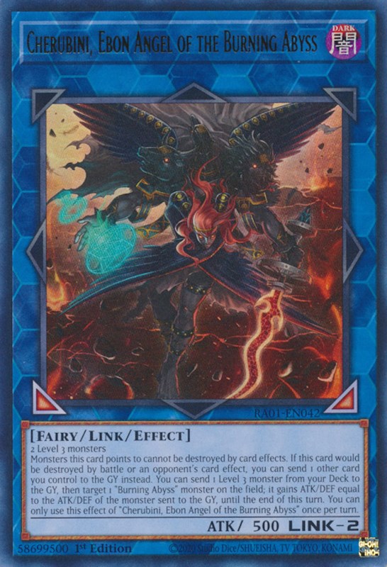 Cherubini, Ebon Angel of the Burning Abyss [RA01-EN042] Ultra Rare | Jomio and Rueliete's Cards and Comics