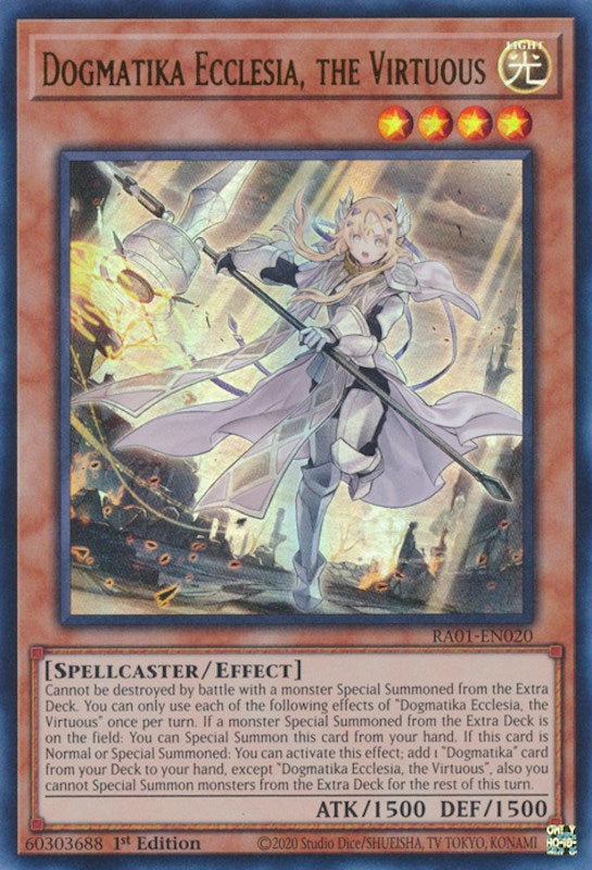 Dogmatika Ecclesia, the Virtuous [RA01-EN020] Ultra Rare | Jomio and Rueliete's Cards and Comics