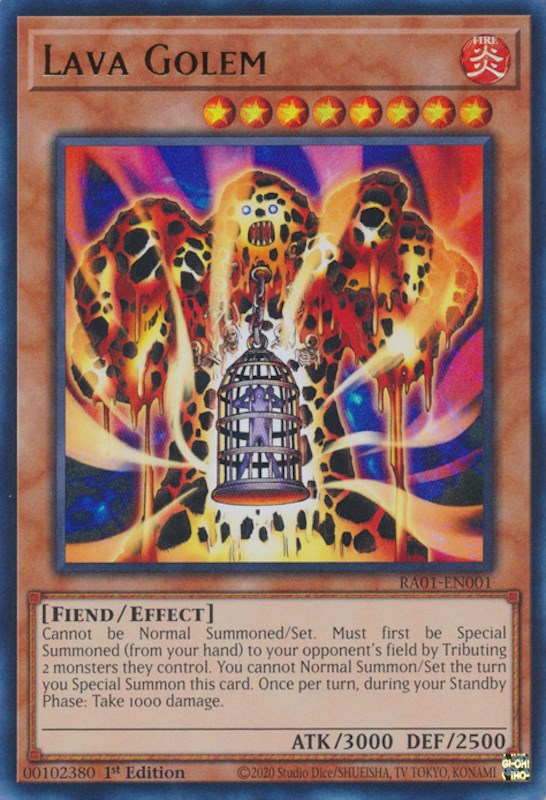 Lava Golem [RA01-EN001] Ultra Rare | Jomio and Rueliete's Cards and Comics
