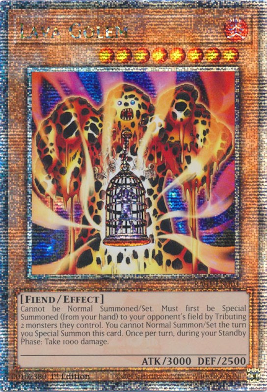 Lava Golem [RA01-EN001] Quarter Century Secret Rare | Jomio and Rueliete's Cards and Comics