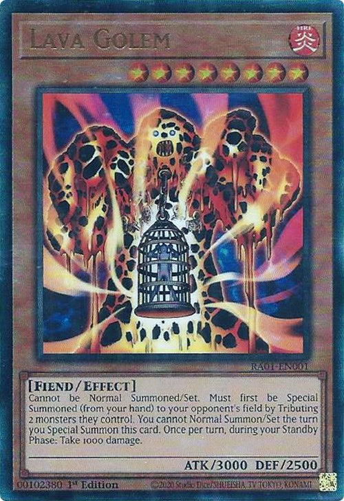 Lava Golem [RA01-EN001] Prismatic Ultimate Rare | Jomio and Rueliete's Cards and Comics