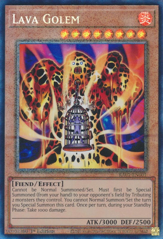 Lava Golem [RA01-EN001] Prismatic Collector's Rare | Jomio and Rueliete's Cards and Comics