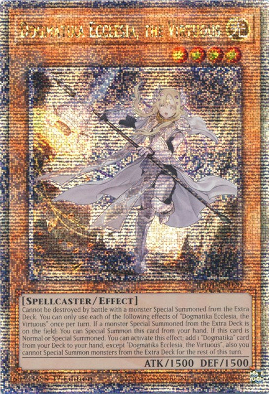 Dogmatika Ecclesia, the Virtuous [RA01-EN020] Quarter Century Secret Rare | Jomio and Rueliete's Cards and Comics
