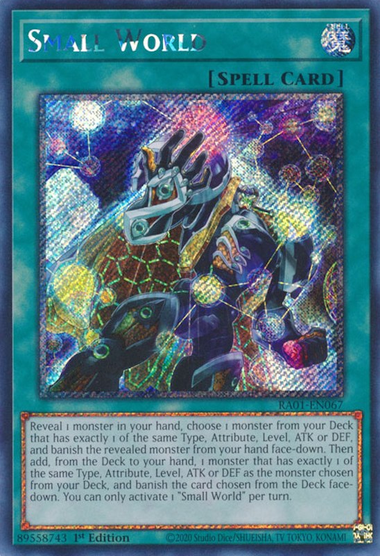 Small World [RA01-EN067] Platinum Secret Rare | Jomio and Rueliete's Cards and Comics