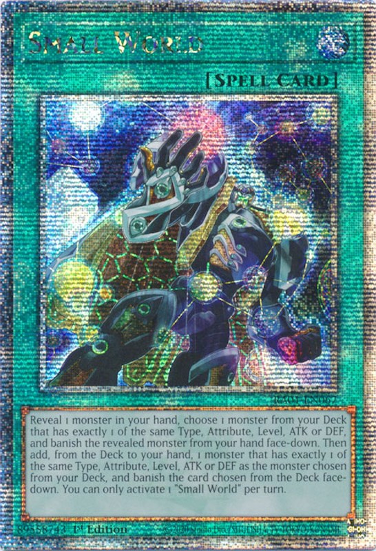 Small World [RA01-EN067] Quarter Century Secret Rare | Jomio and Rueliete's Cards and Comics