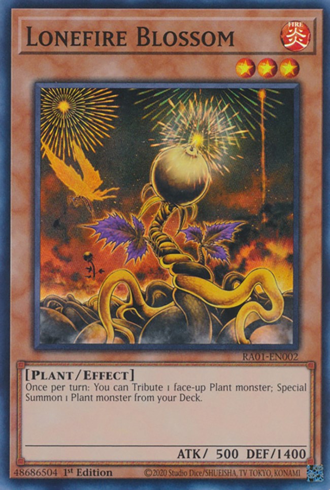 Lonefire Blossom [RA01-EN002] Super Rare | Jomio and Rueliete's Cards and Comics