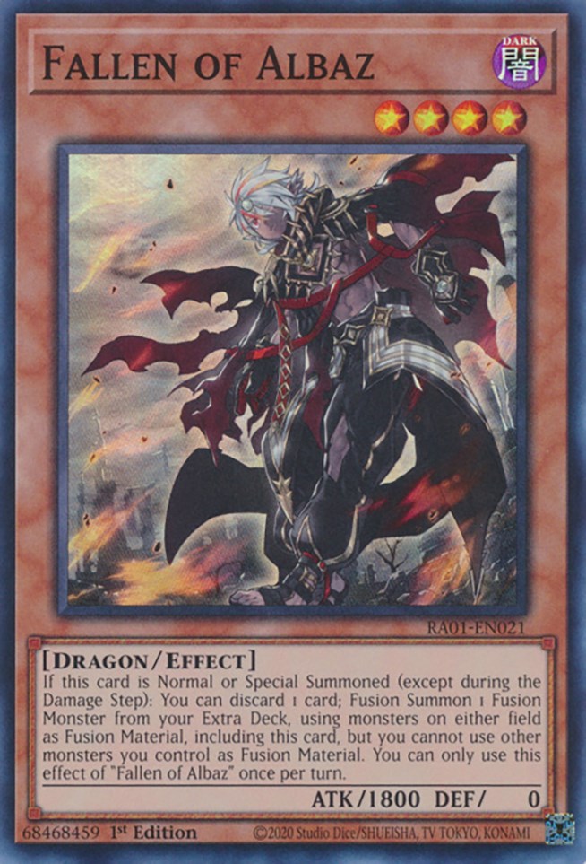 Fallen of Albaz [RA01-EN021] Super Rare | Jomio and Rueliete's Cards and Comics