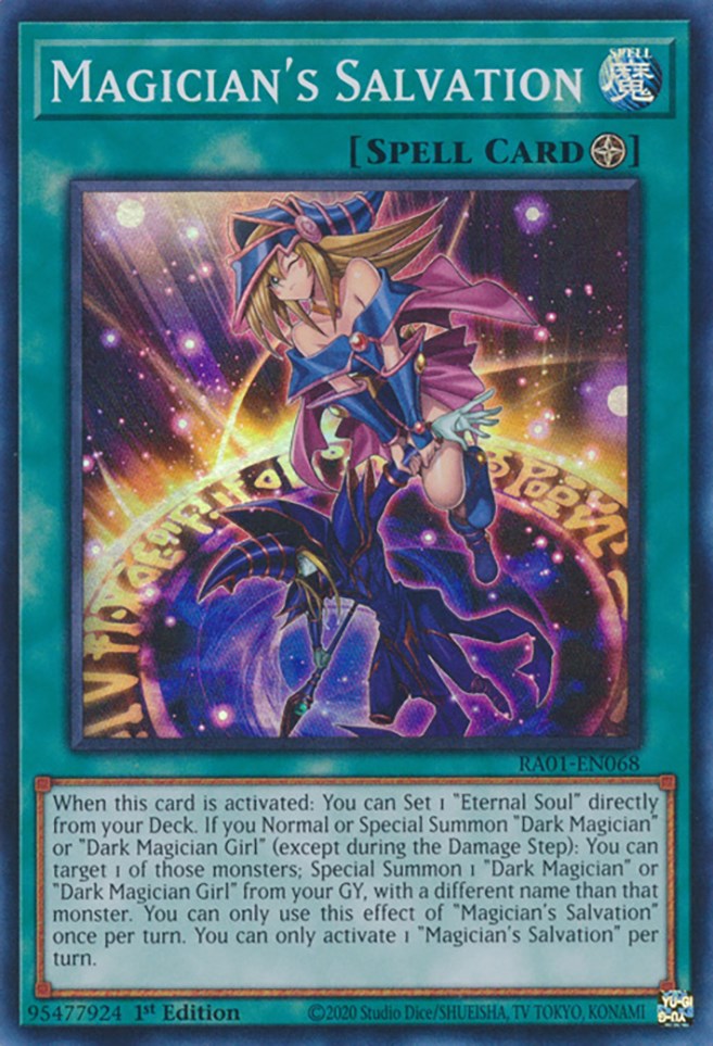 Magician's Salvation [RA01-EN068] Super Rare | Jomio and Rueliete's Cards and Comics