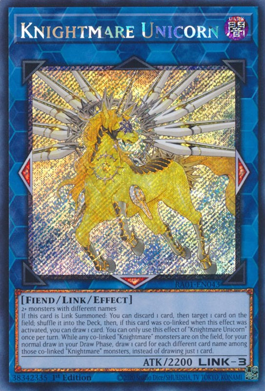 Knightmare Unicorn [RA01-EN043] Platinum Secret Rare | Jomio and Rueliete's Cards and Comics