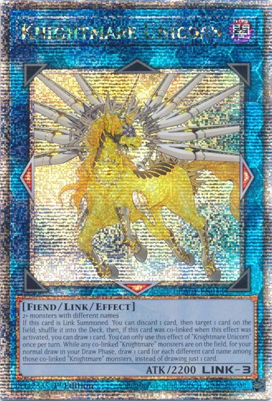 Knightmare Unicorn [RA01-EN043] Quarter Century Secret Rare | Jomio and Rueliete's Cards and Comics