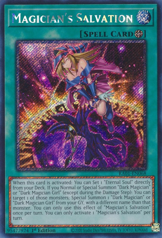 Magician's Salvation [RA01-EN068] Platinum Secret Rare | Jomio and Rueliete's Cards and Comics