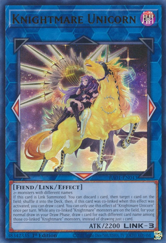 Knightmare Unicorn (Alternate Art) [RA01-EN043] Ultra Rare | Jomio and Rueliete's Cards and Comics