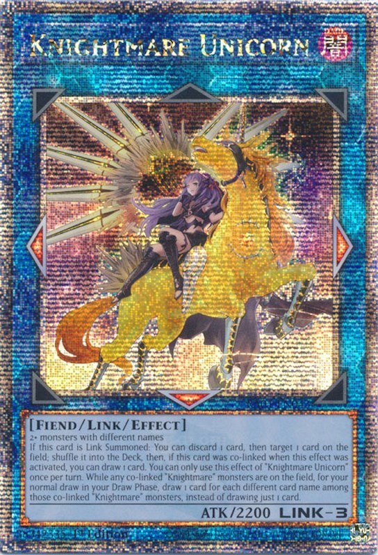 Knightmare Unicorn (Alternate Art) [RA01-EN043] Quarter Century Secret Rare | Jomio and Rueliete's Cards and Comics