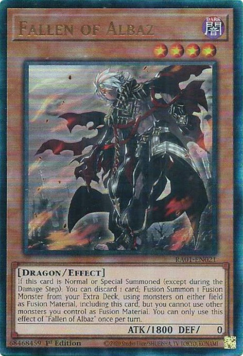 Fallen of Albaz [RA01-EN021] Prismatic Ultimate Rare | Jomio and Rueliete's Cards and Comics