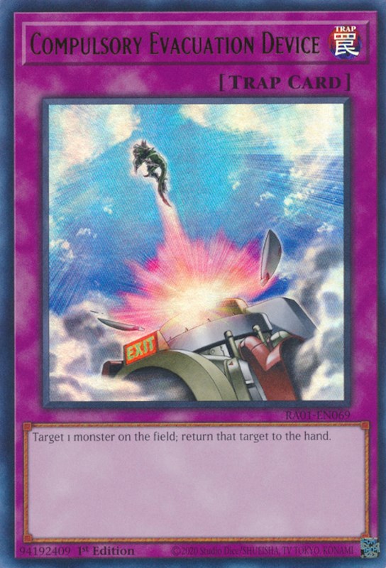 Compulsory Evacuation Device [RA01-EN069] Ultra Rare | Jomio and Rueliete's Cards and Comics