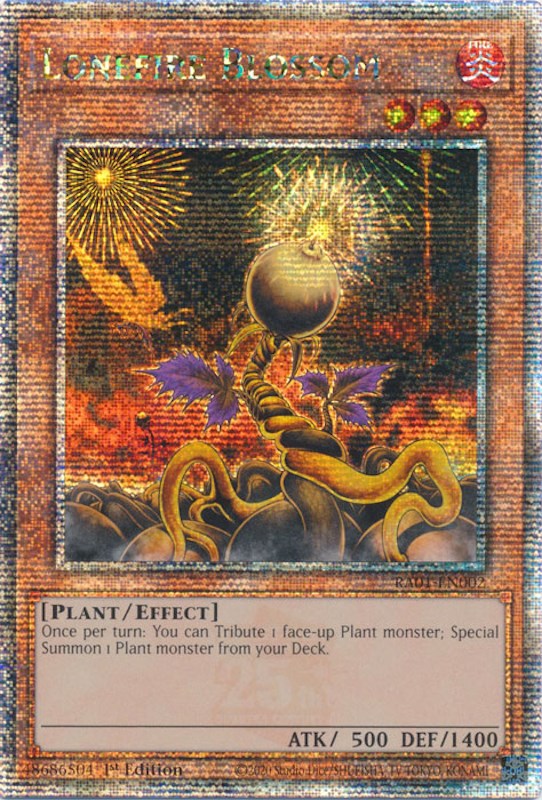 Lonefire Blossom [RA01-EN002] Quarter Century Secret Rare | Jomio and Rueliete's Cards and Comics