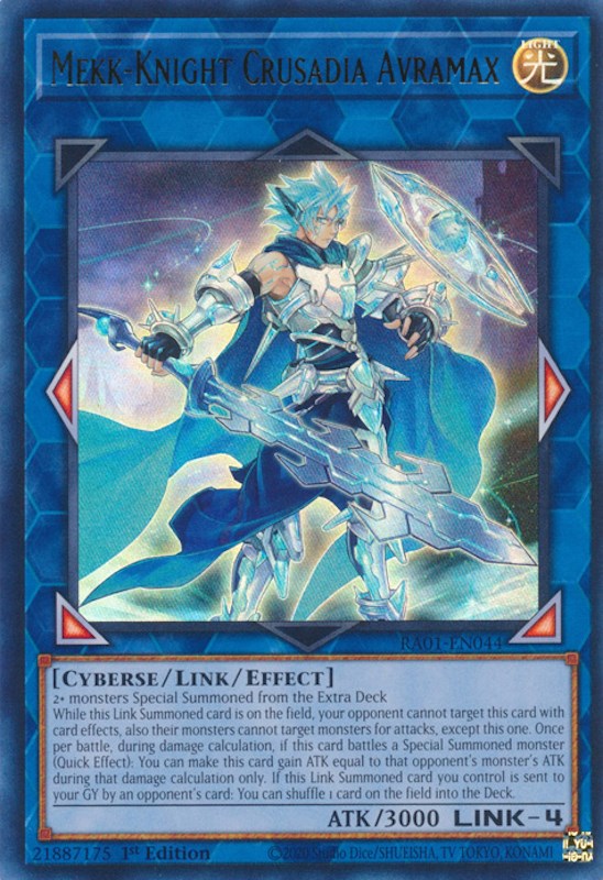 Mekk-Knight Crusadia Avramax [RA01-EN044] Ultra Rare | Jomio and Rueliete's Cards and Comics
