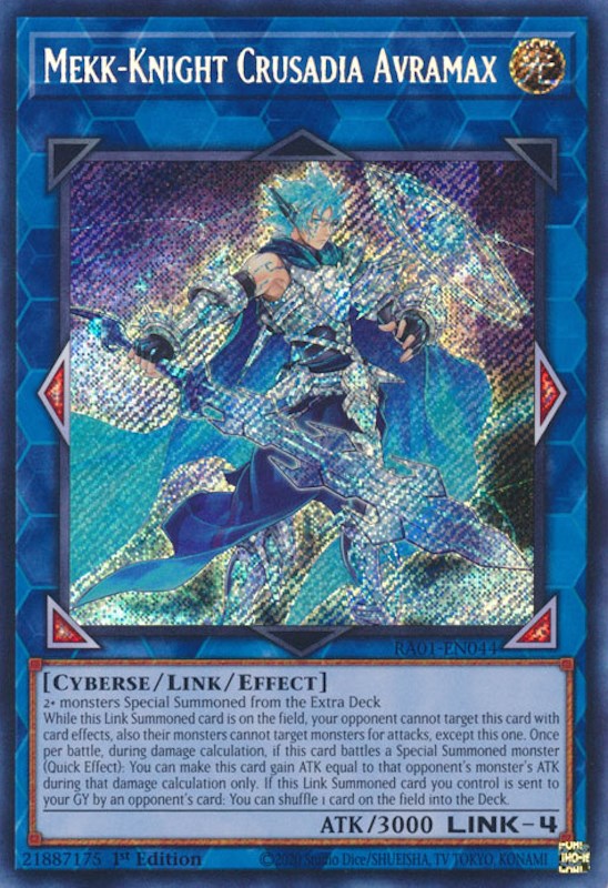 Mekk-Knight Crusadia Avramax [RA01-EN044] Secret Rare | Jomio and Rueliete's Cards and Comics