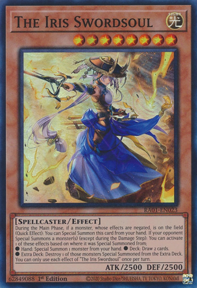 The Iris Swordsoul [RA01-EN023] Super Rare | Jomio and Rueliete's Cards and Comics