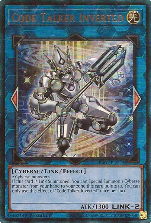 Code Talker Inverted [RA01-EN045] Prismatic Ultimate Rare | Jomio and Rueliete's Cards and Comics