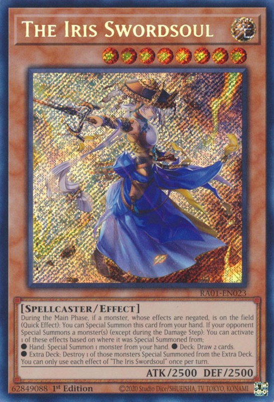 The Iris Swordsoul [RA01-EN023] Secret Rare | Jomio and Rueliete's Cards and Comics