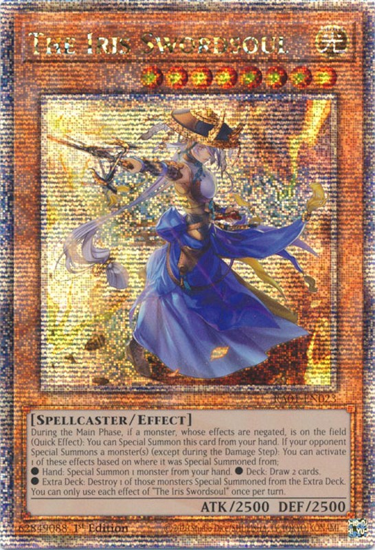 The Iris Swordsoul [RA01-EN023] Quarter Century Secret Rare | Jomio and Rueliete's Cards and Comics