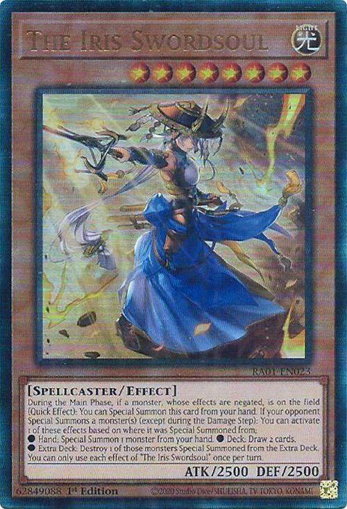 The Iris Swordsoul [RA01-EN023] Prismatic Ultimate Rare | Jomio and Rueliete's Cards and Comics