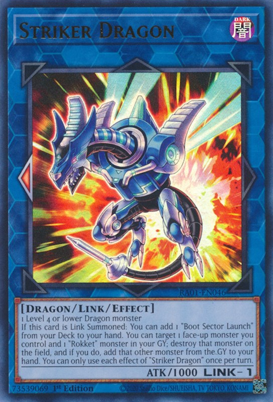 Striker Dragon [RA01-EN046] Ultra Rare | Jomio and Rueliete's Cards and Comics