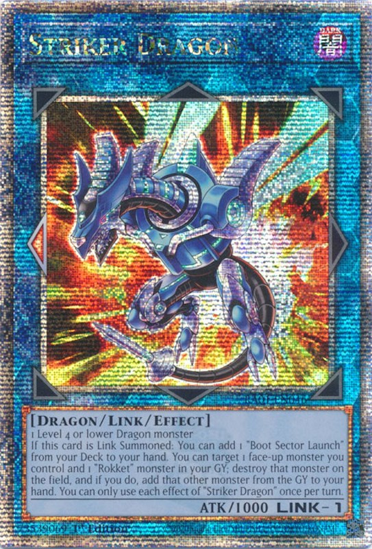Striker Dragon [RA01-EN046] Quarter Century Secret Rare | Jomio and Rueliete's Cards and Comics