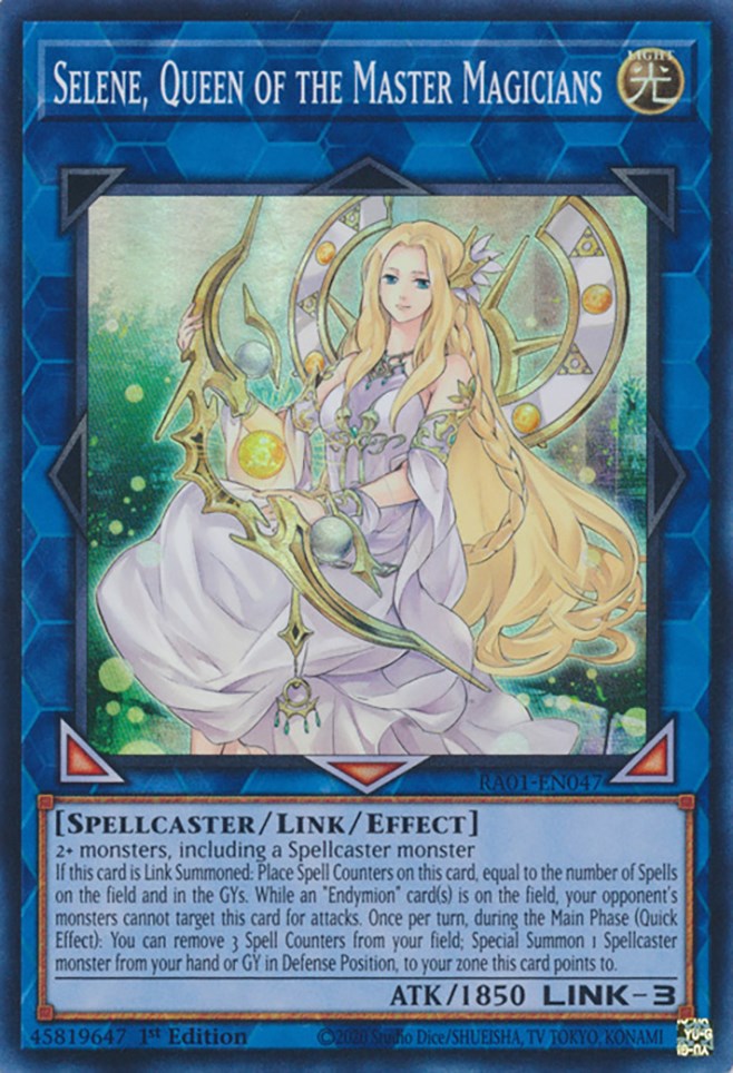 Selene, Queen of the Master Magicians [RA01-EN047] Super Rare | Jomio and Rueliete's Cards and Comics