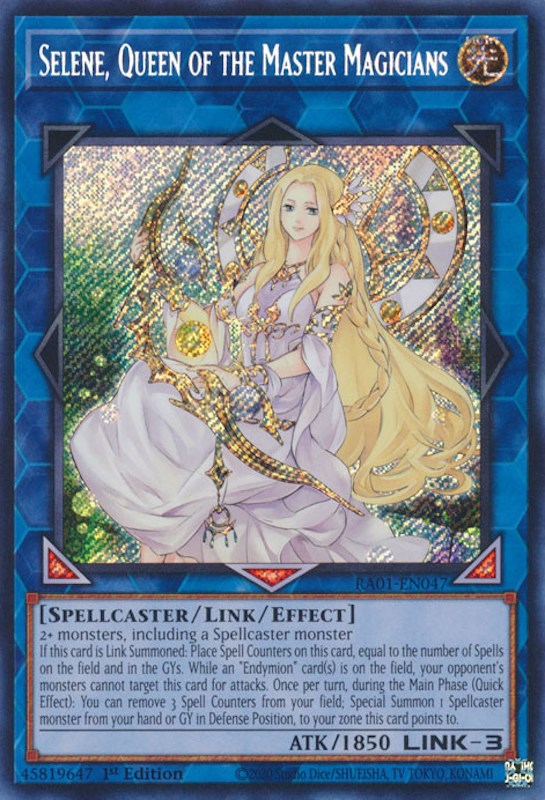 Selene, Queen of the Master Magicians [RA01-EN047] Secret Rare | Jomio and Rueliete's Cards and Comics