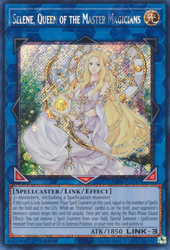 Selene, Queen of the Master Magicians [RA01-EN047] Platinum Secret Rare | Jomio and Rueliete's Cards and Comics