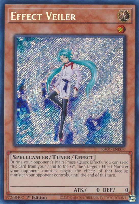 Effect Veiler [RA01-EN003] Secret Rare | Jomio and Rueliete's Cards and Comics