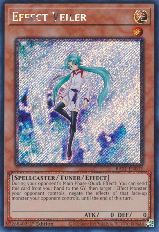 Effect Veiler [RA01-EN003] Platinum Secret Rare | Jomio and Rueliete's Cards and Comics