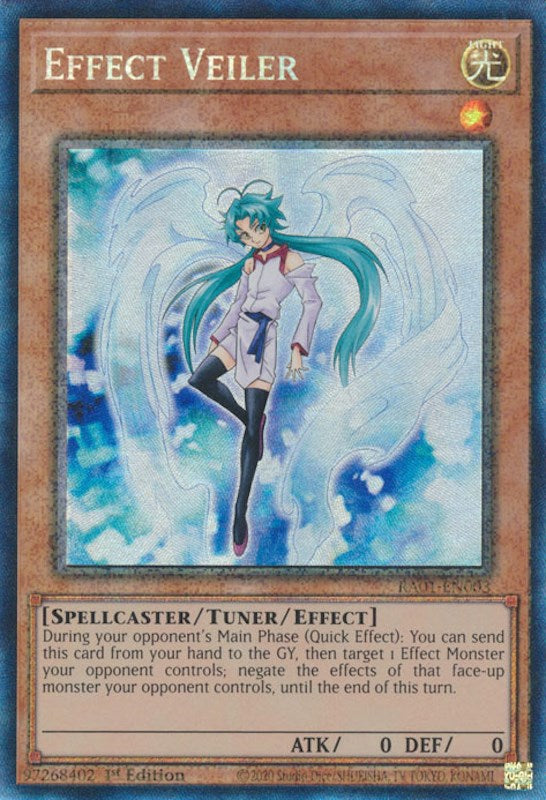 Effect Veiler [RA01-EN003] Prismatic Collector's Rare | Jomio and Rueliete's Cards and Comics