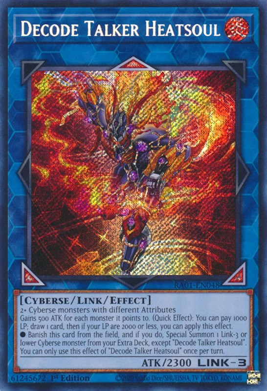 Decode Talker Heatsoul [RA01-EN048] Secret Rare | Jomio and Rueliete's Cards and Comics