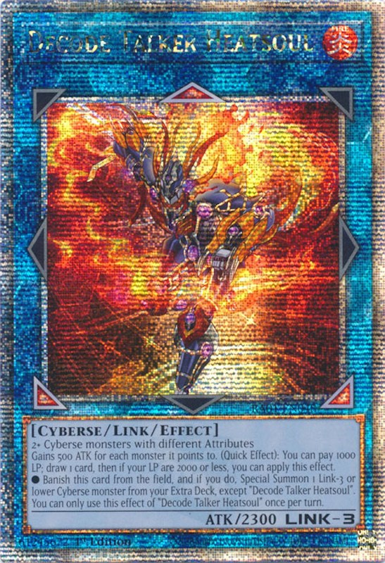 Decode Talker Heatsoul [RA01-EN048] Quarter Century Secret Rare | Jomio and Rueliete's Cards and Comics