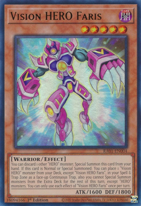 Vision HERO Faris [RA01-EN004] Ultra Rare | Jomio and Rueliete's Cards and Comics